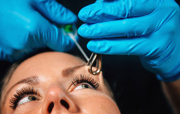 Process of eyebrow piercing